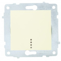 OVIVO мех. выкл. СУ 1 кл. 10А (инд.) крем (ко всем рамкам) 600-000202-201