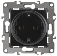 ЭРА 12 мех. роз. СУ 1 мест. 16А земля, шторки, черный, автоклеммы 12-2102-06 0714