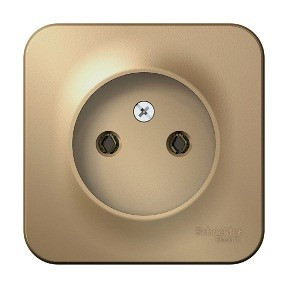 Systeme Electric BLANCA роз. ОУ 1 мест. 16А титан (пл.осн., изол.пл.) BLNRA000114 (18!)