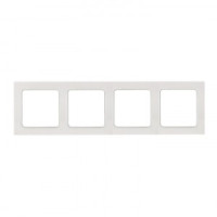 EKF Стокгольм рамка 4 мест. белая (PC) EZM-G-303-20