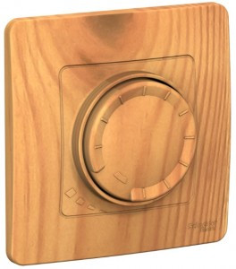 Systeme Electric BLANCA диммер поворотно-нажим. универс. СУ 1 кл. ясень(пласт осн, 400Вт)BLNSS040011