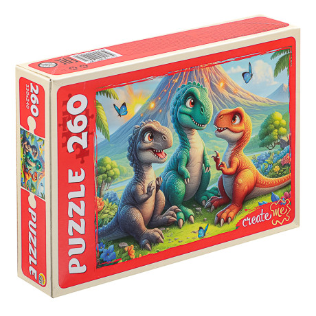 ПАЗЛЫ 260 элементов, 27,3х37,4x27,3см, 6 дизайнов