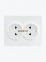 Lezard VESNA роз. земля СУ 2 мест. 16А бел. (ПБТ) (корп. ABS) 742-0200-127B