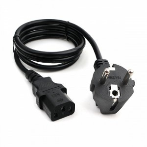 Кабель питания для компьютера Cablexpert PC-186-1M, 1м, Schuko- C13, 6А, черный, земля, 19300