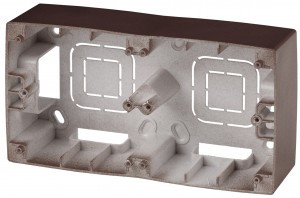 ЭРА 12 коробка-переходник ОУ для накл. монтажа 2 пост. роз. бронза 12-6102-13 5530