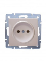 Lezard VESNA мех. роз. СУ 1 мест. 16А крем (Керамика) (корп. ABS)  742-0388-121