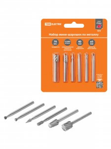 TDM Рубин набор мини-шарошек по металлу 6шт шлифовальных, d=3мм, L=40мм SQ1097-0521