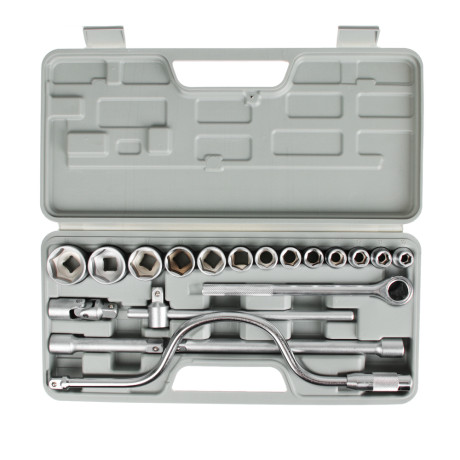 ЕРМАК Набор головок, 19 предм., 10-32мм, с карданным шарниром 1/2"