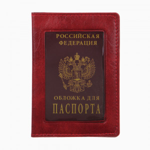 ЮL Обложка для паспорта с окном, ПВХ, 10х14см, 2-3 цвета