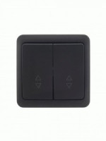 Lezard VIOLA выкл. ОУ 2 кл. (проходн.) черн. (корп. ABS) 751-4200-106