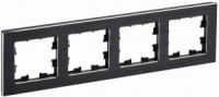 IEK BRITE Рамка СУ 4 мест. РУ-4-1-БрЧ металл черн. BR-M42-M-K02