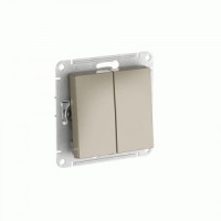 Systeme Electric ATLASDESIGN мех. выкл.(перекл проход)СУ 2 кл. 10А(автоклем)ШАМПАНЬ ATN000565S (10!)