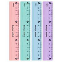 Линейка 15см Berlingo &quot;Instinct&quot;, пластиковая, ассорти, европодвес Арт.289701