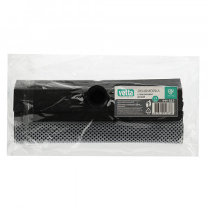 VETTA Окномойка с пластиковой ручкой 41см, черная, арт.KFC003