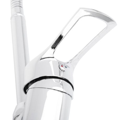 СоюзКран Смеситель для кухни, гибкий излив, керам. картридж 40мм, хром, цинк, SK01-F128