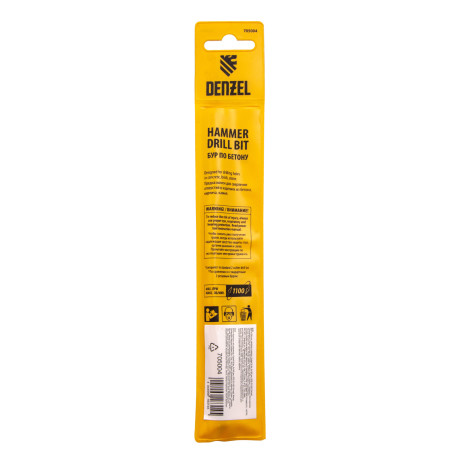 Бур по бетону, двойная спираль, три пылеотводящие кромки, 5 x 160 мм DENZEL