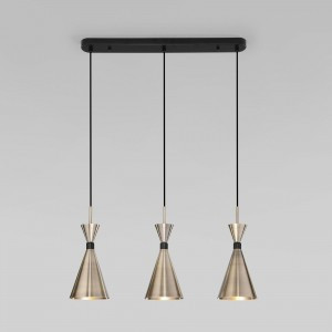 Bogate's св-к подвесной  E14 3x60 Вт 650х650х1200 металл черный/латунный Glustin 316/3 a061039