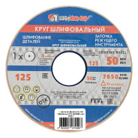 Круг шлифовальный, 125 х 16 х 32 мм, 25А, F60, (М, N) &quot;Луга&quot;