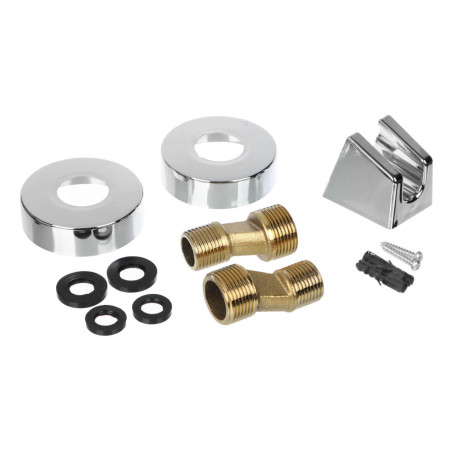 RAIN Смеситель для ванны Оникс, короткий излив, душ. набор, картридж 35мм, латунь, хром