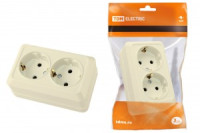 TDM Ладога роз. ОУ 2 мест. 16А сл. кость (земля) (10!) SQ1801-0020