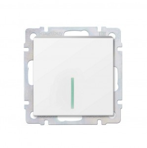 Smartbuy Нептун мех. выкл. СУ 1-клавишный с индикатором 10А белый  (SBE-05w-10-SW1-1)