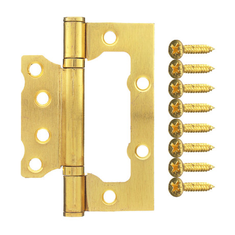 Петля-бабочка без врезки 4х3" 2,2мм pb золото, арт.1