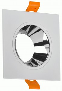 IEK св-к 4107 встр. поворотн. GU10 белый/хром пласт.