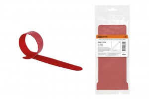 TDM Хомут-липучка ХЛ 12х135мм красный (уп.20шт, цена за уп.) (10!) SQ0515-0708