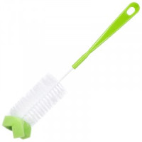 Ершик для бутылок/посуды с губкой 33см,зеленый,KB-04,104470/Рыжий кот
