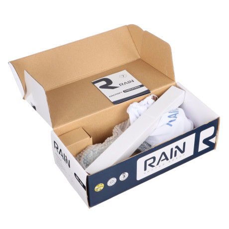 RAIN Смеситель для ванны Лазурит, прямой излив 35см, картридж 35мм, с душ. набором, латунь, хром