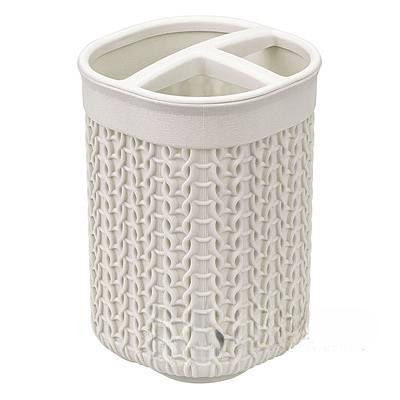 Подставка для щеток Вязание белый ротанг М2240