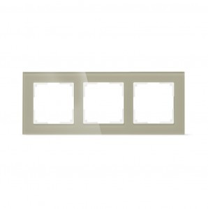 Smartbuy рамка СУ 3 мест. стекло коричневая "Нептун" (SBE-05br-Glass-FR-3)