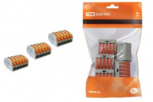 TDM клемма с рычагом СМК 222-415 5х(0,1-2,5(4)мм2) (СК-415), 32А, (уп.5шт, цена за уп) SQ0527-0013