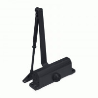 Доводчик дверной NOTEDO DC-090-НО с фиксатором BLACK 60-130 кг черн. (10)