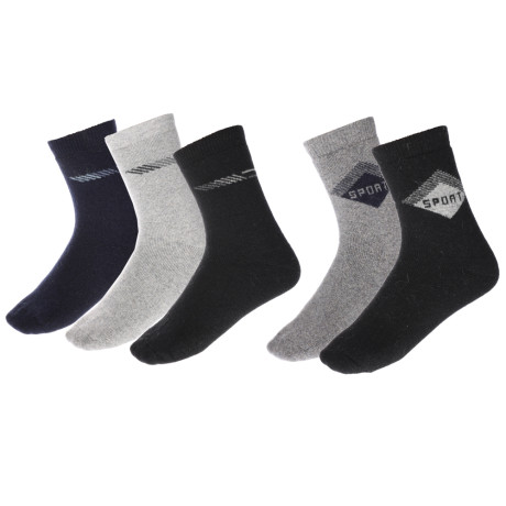 GALANTE Носки мужские, 65% полиэстер, 20% акрил, 15% шерсть, р-р 27-29, разноцветные, НМ22-2