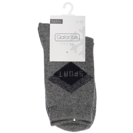 GALANTE Носки мужские, 65% полиэстер, 20% акрил, 15% шерсть, р-р 27-29, разноцветные, НМ22-2