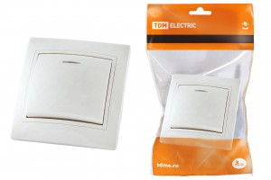 TDM Таймыр выкл. СУ 1 кл. 10А бел. (керам. осн., инд) (10!) SQ1814-0004