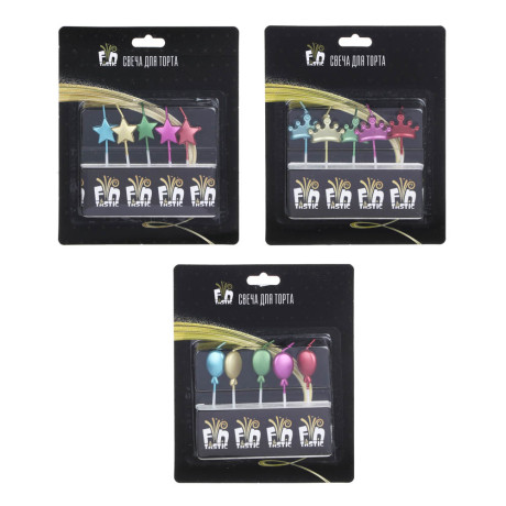 FNtastic Свечи для торта фигурные, парафин, 3 дизайна