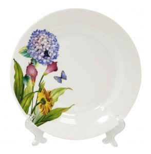 Тарелка десертная Гортензия 19см фарфор (кратность 12шт!!!) МФК MFK20230