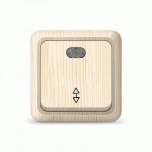 UNIVersal Олимп выкл. проходн. ОУ 1 кл. СОСНА (светлое дерево) (пласт. осн., инд.) 5560810