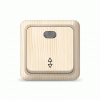 UNIVersal Олимп выкл. проходн. ОУ 1 кл. СОСНА (светлое дерево) (пласт. осн., инд.) 5560810