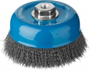 ЗУБР "ПРОФЕССИОНАЛ". Щетка чашечная для УШМ, витая стальная проволока 0,3мм, 150ммхМ14