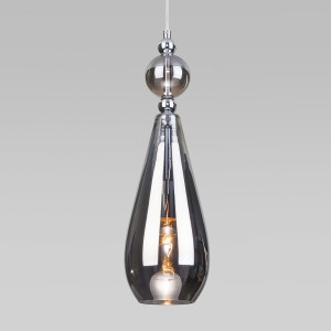 EUROSVET св-к подвесной E14 1x40W 125х1200 металл хром/дымчатый Ilario 50202/1 a051705