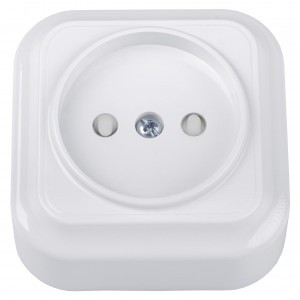 Bylectrica Вариант роз. 16А 1 мест. ОУ штор. (корп. ABS) белый РА16-0105