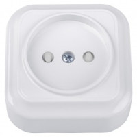 Bylectrica Вариант роз. 16А 1 мест. ОУ штор. (корп. ABS) белый РА16-0105