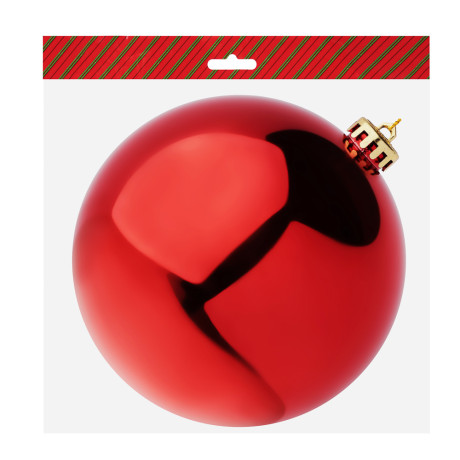 СНОУ БУМ Шар 14см пластик, красный