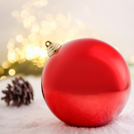 СНОУ БУМ Шар 14см пластик, красный