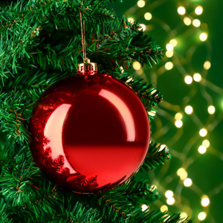 СНОУ БУМ Шар 14см пластик, красный