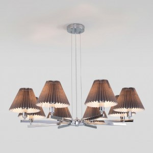 EUROSVET св-к подвес. люстра 8x40W E14 850x850x520 хром/графит 60136/8 a059042