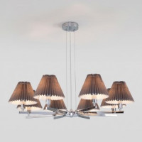 EUROSVET св-к подвес. люстра 8x40W E14 850x850x520 хром/графит 60136/8 a059042